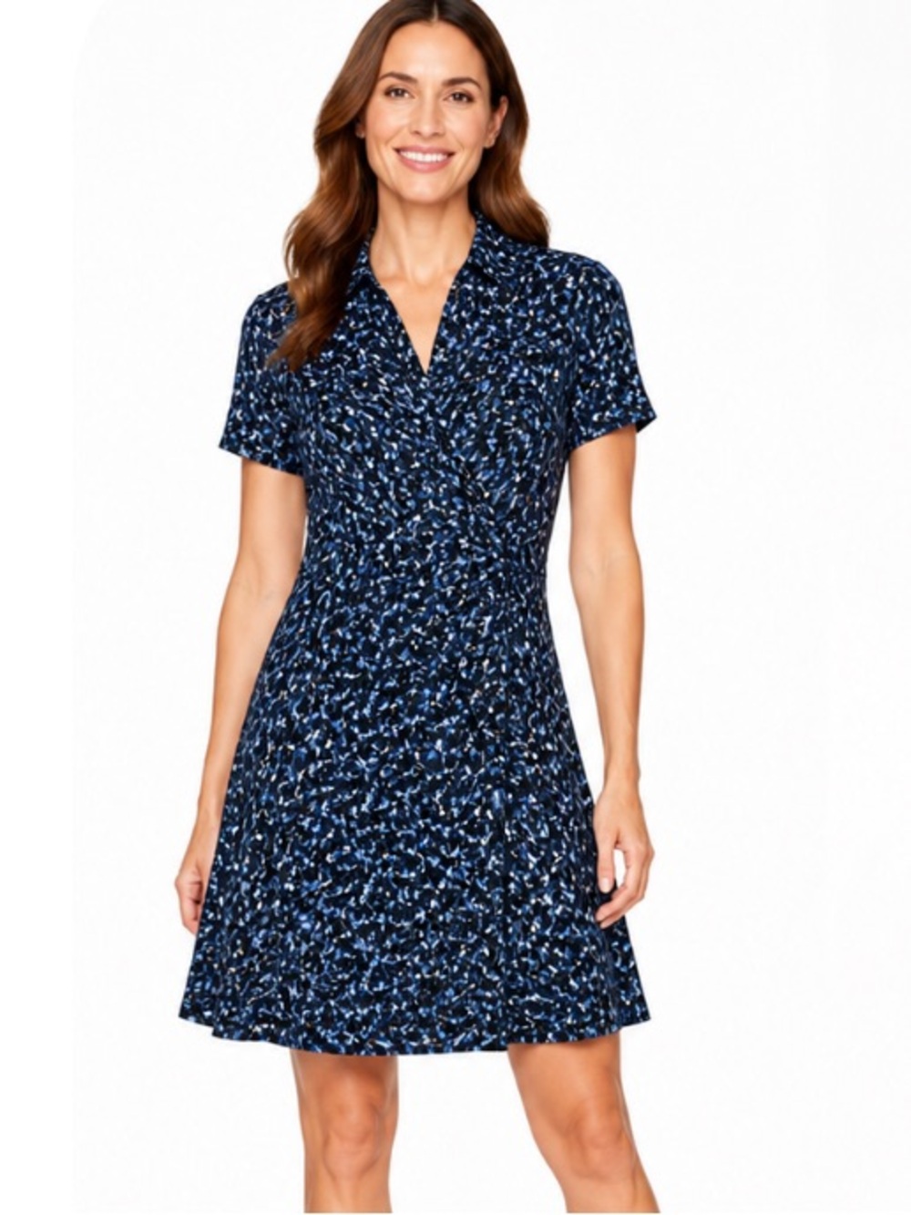 Boden Clara Shirt Dress Navy Blue Floral
Short Sleeve Fit & Flare Size 14
